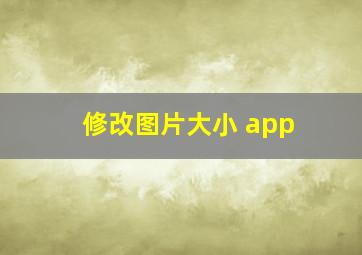 修改图片大小 app